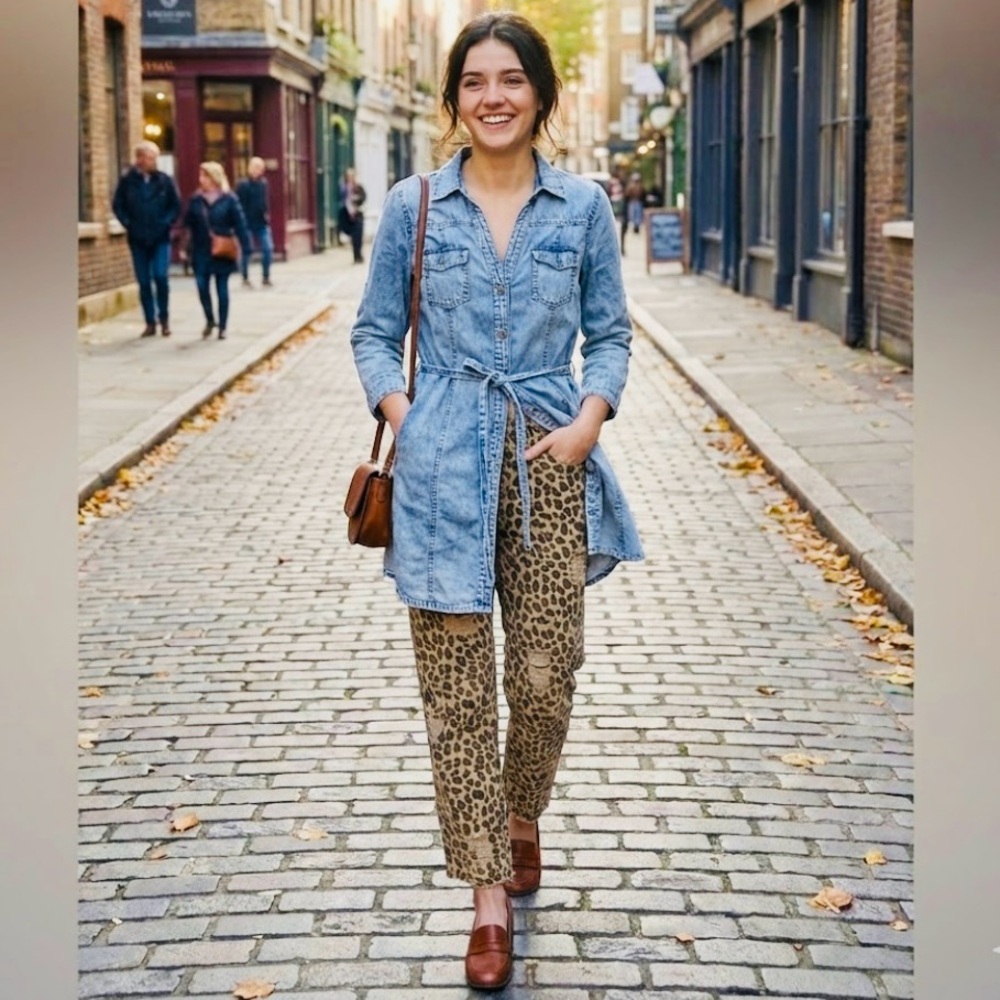 Molly Bracken Leopard Print Jeans